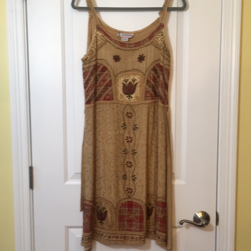 Vintage embroidered sundress from India